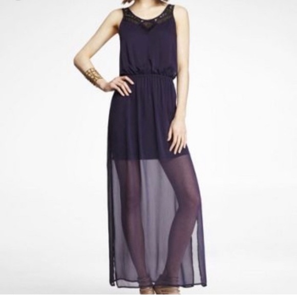 chinese dress ladies Purple Floral Print Maxi Dress main image 1